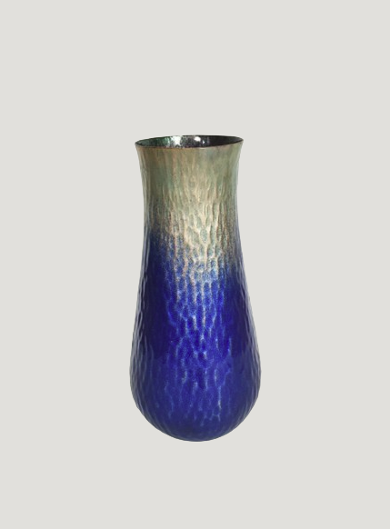 Enamelled copper vase for Smalti De Poli